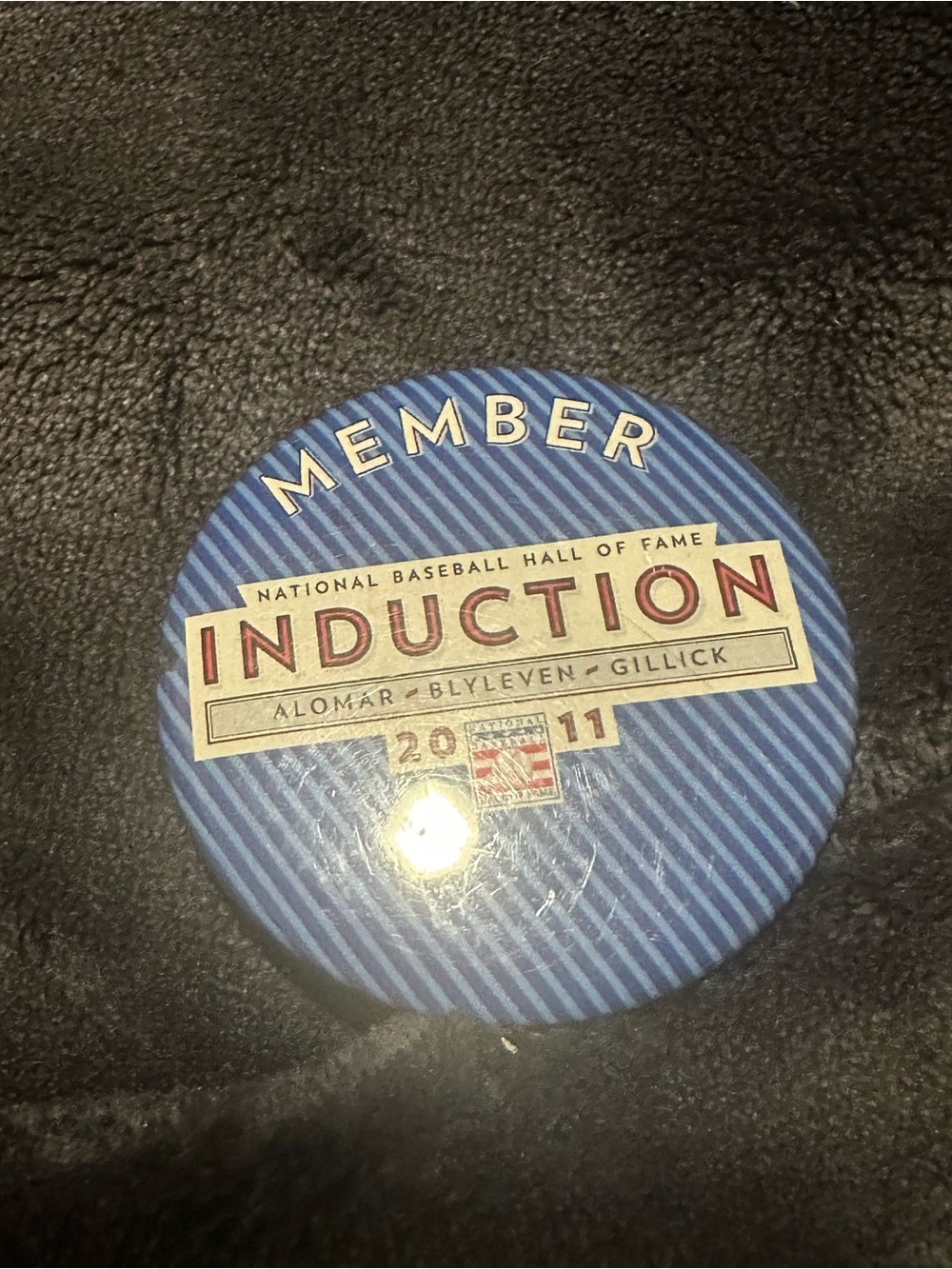 2011 Bert blyleven Roberto alomar baseball hall of fame induction button member